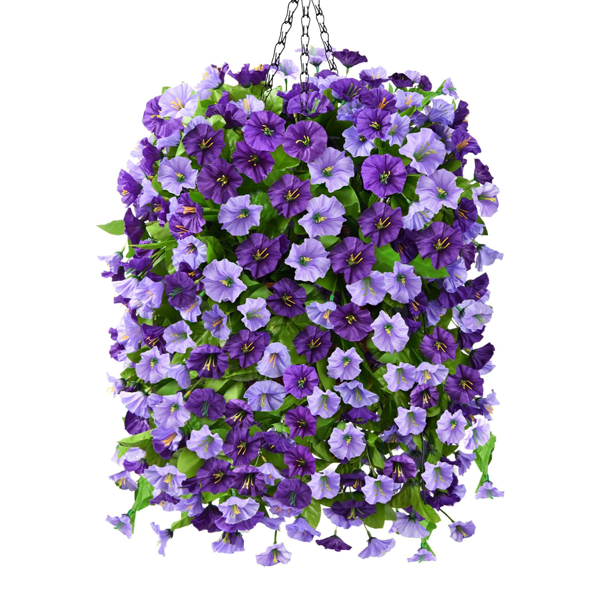 Homsunny purple morning glory hanging basket for outdoor patio decor