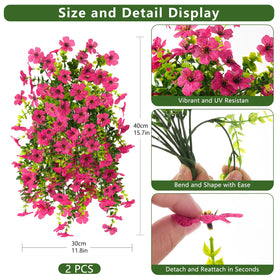 Homsunny silk daisy close up in rose red with vivid color