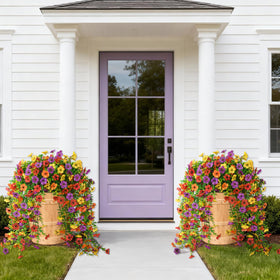 Homsunny fake daisies for outdoors provide low maintenance beauty for yards and balconies.