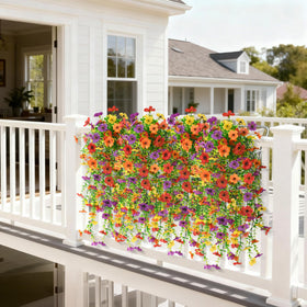 Homsunny outdoor artificial flowers with flexible stems for easy arrangement and customization.