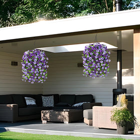 Homsunny UV-resistant faux flowers stay vibrant outdoors