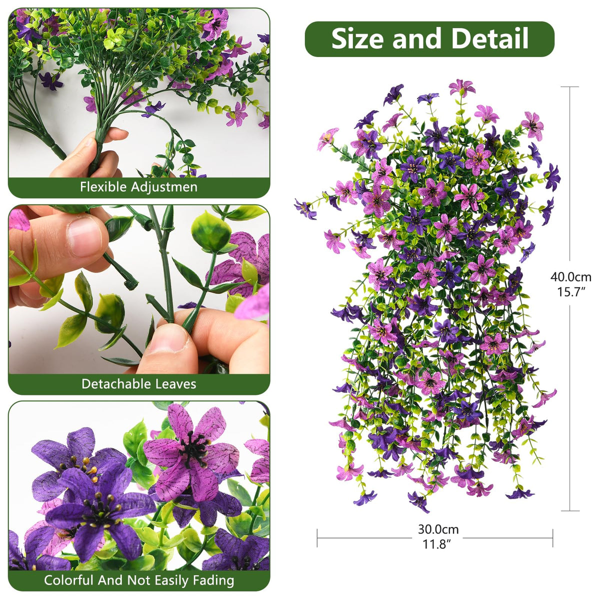 Homsunny UV-resistant outdoor flowers ideal for patio aesthetics and all-season charm