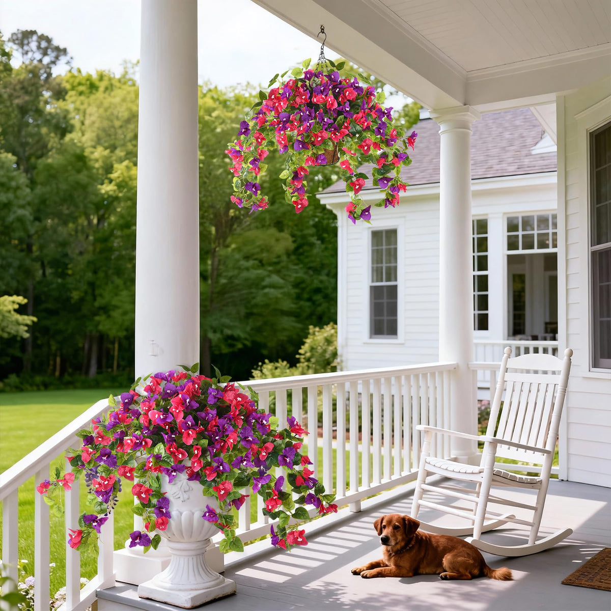 Homsunny UV-resistant outdoor flowers withstand sun and weather.