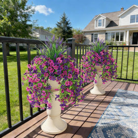 Homsunny no-maintenance hanging flowers require no watering.