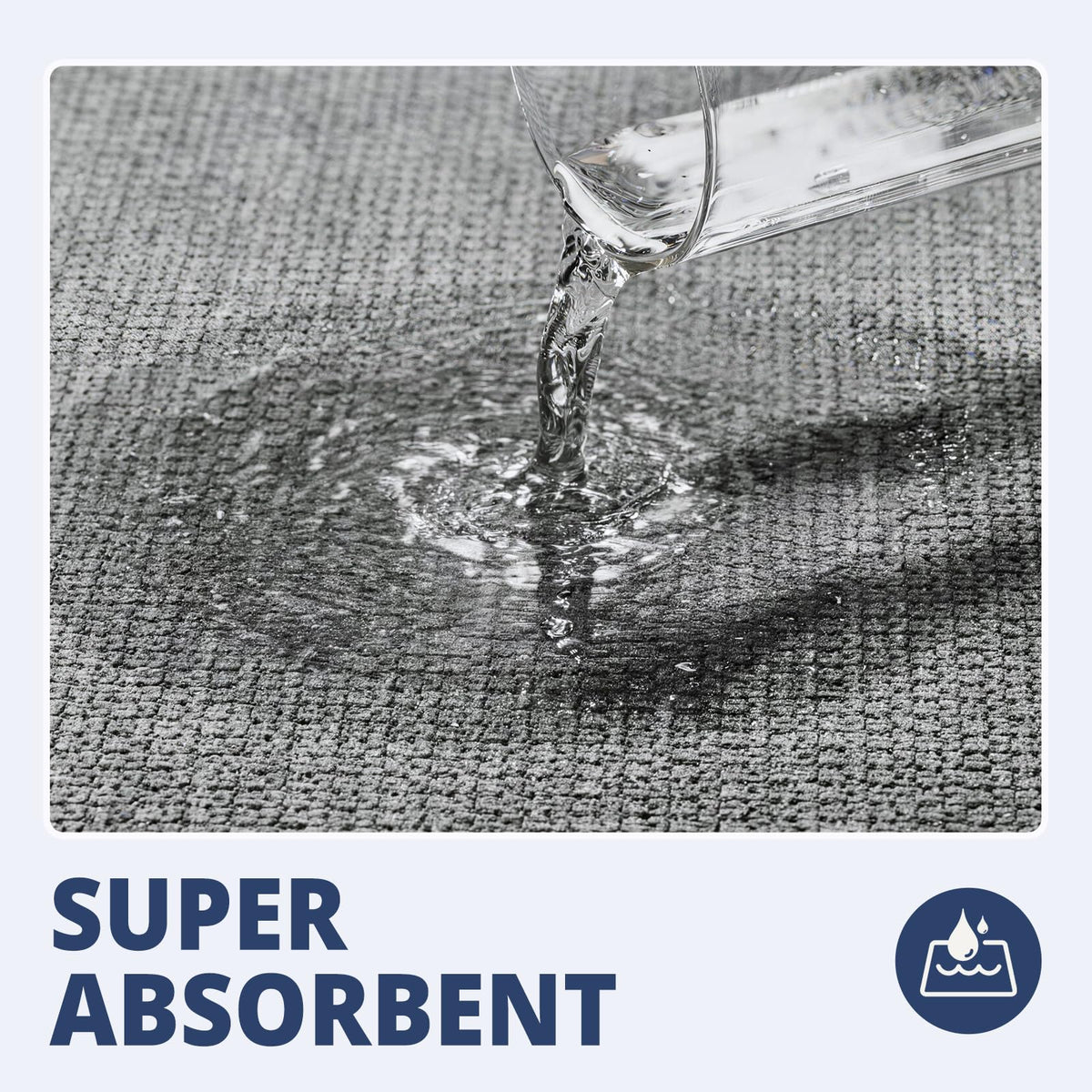 HOMTEB absorbent terry cloth texture dries feet quickly after showers.