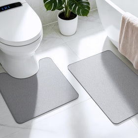 HOMTEB bathmat set 2-piece full layout enhances cohesive bathroom decor.