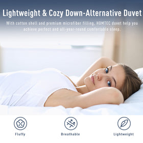 HOMTEC breathable 100% cotton shell helps night-long freshness.