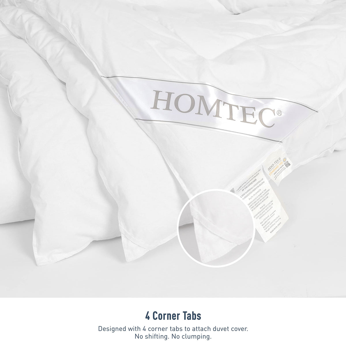 HOMTEC all-season duvet insert ready for year-round comfort.