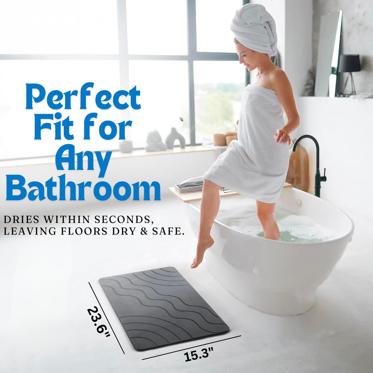 HOMY BLISS modern gray design complements any bathroom style
