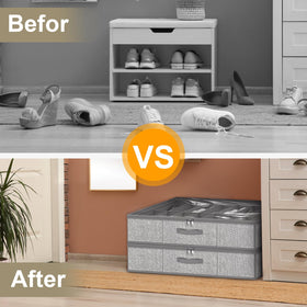 Homyfort multi-purpose shoe storage suits men, women, and kids.
