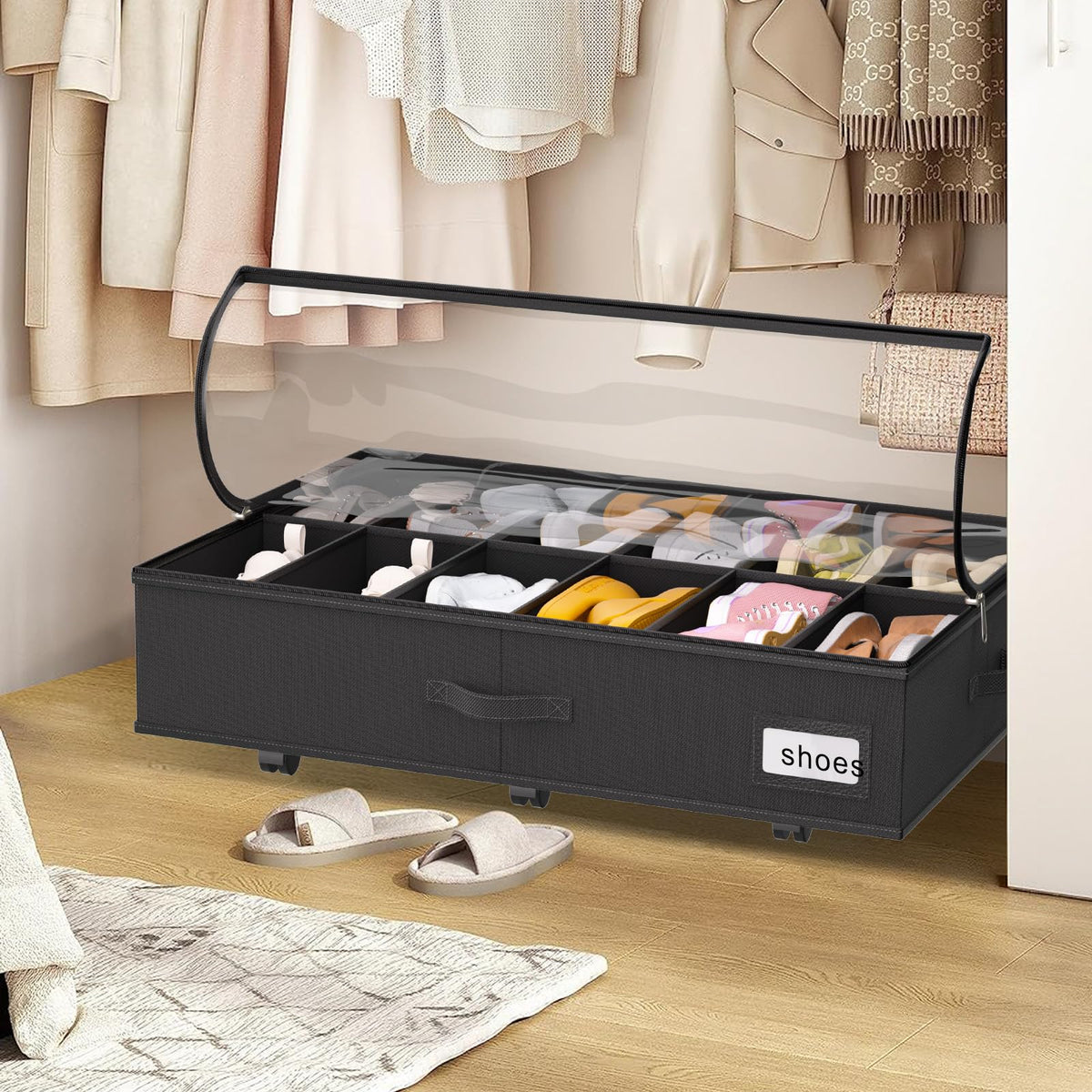 Homyfort set of 2 shoe organizers holds 24 pairs