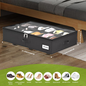 Homyfort shoe organizer with transparent lid for quick visibility