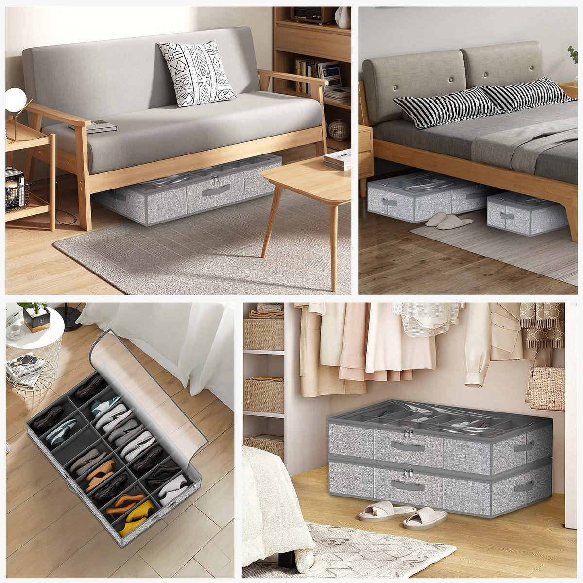 Homyfort sturdy-handles design enables easy pull-out from the bed.