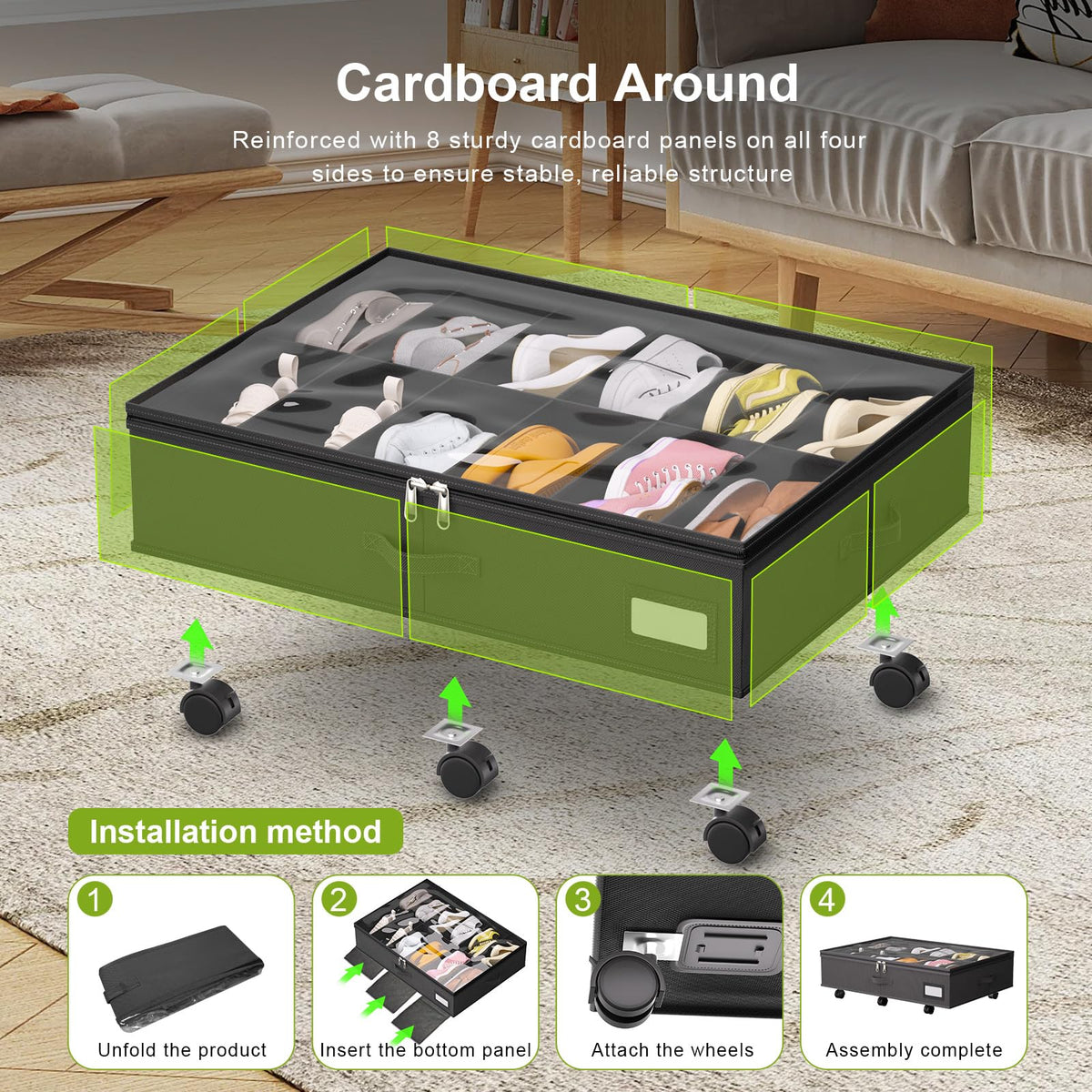 Homyfort compact space-saving design maximizes under-bed storage