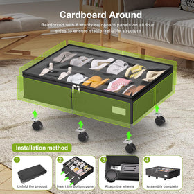 Homyfort compact space-saving design maximizes under-bed storage