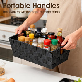 Homyfort compact basket helps organize toys and coins on shelves