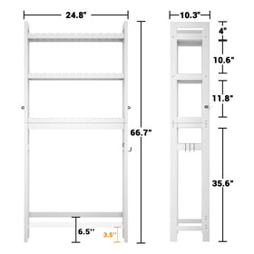 Homykic anti tilting design enhances stability behind the toilet.