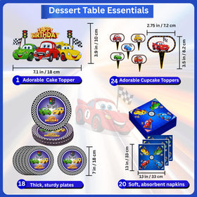 HOMYPOWER Cars plates support easy, mess-free servings during celebrations.
