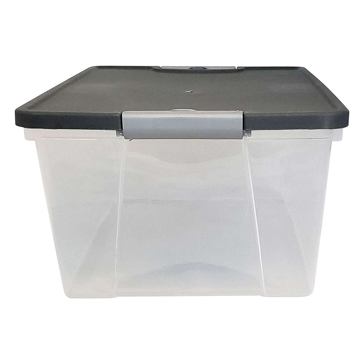 HOMZ easy-grip latching handles ease opening and stacking.