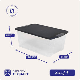 HOMZ recycled plastic storage bin: durable, eco-friendly home organization.