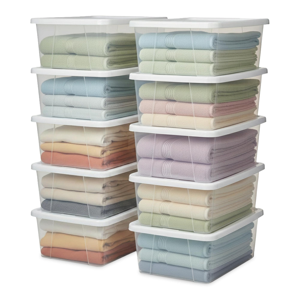 HOMZ Snaplock 6-quart bin with lid on for secure storage and quick access.