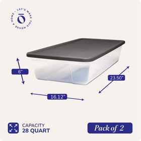 HOMZ SnapLock lid securely closed to protect items from dust