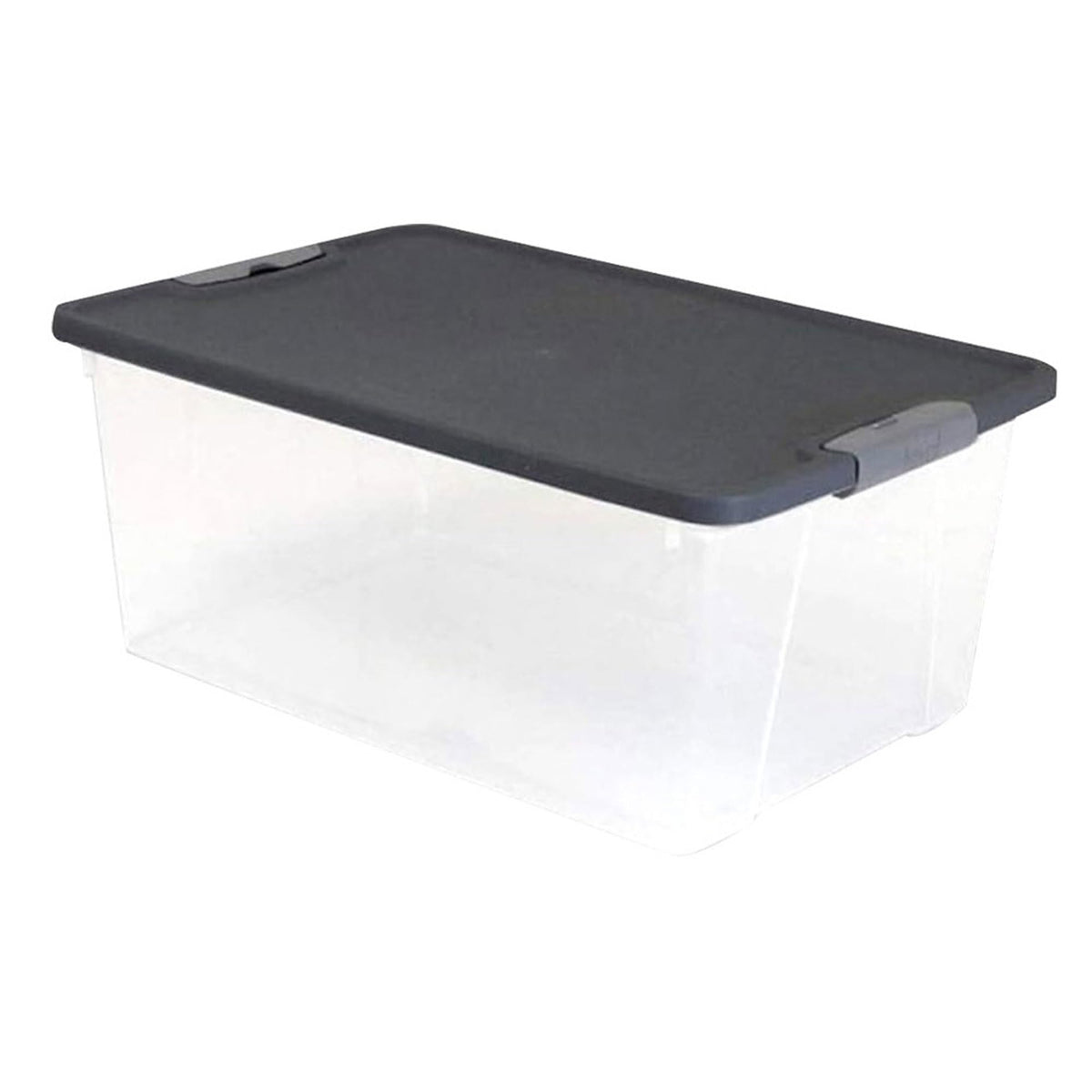 HOMZ transparent clear plastic bin enables easy content visibility.
