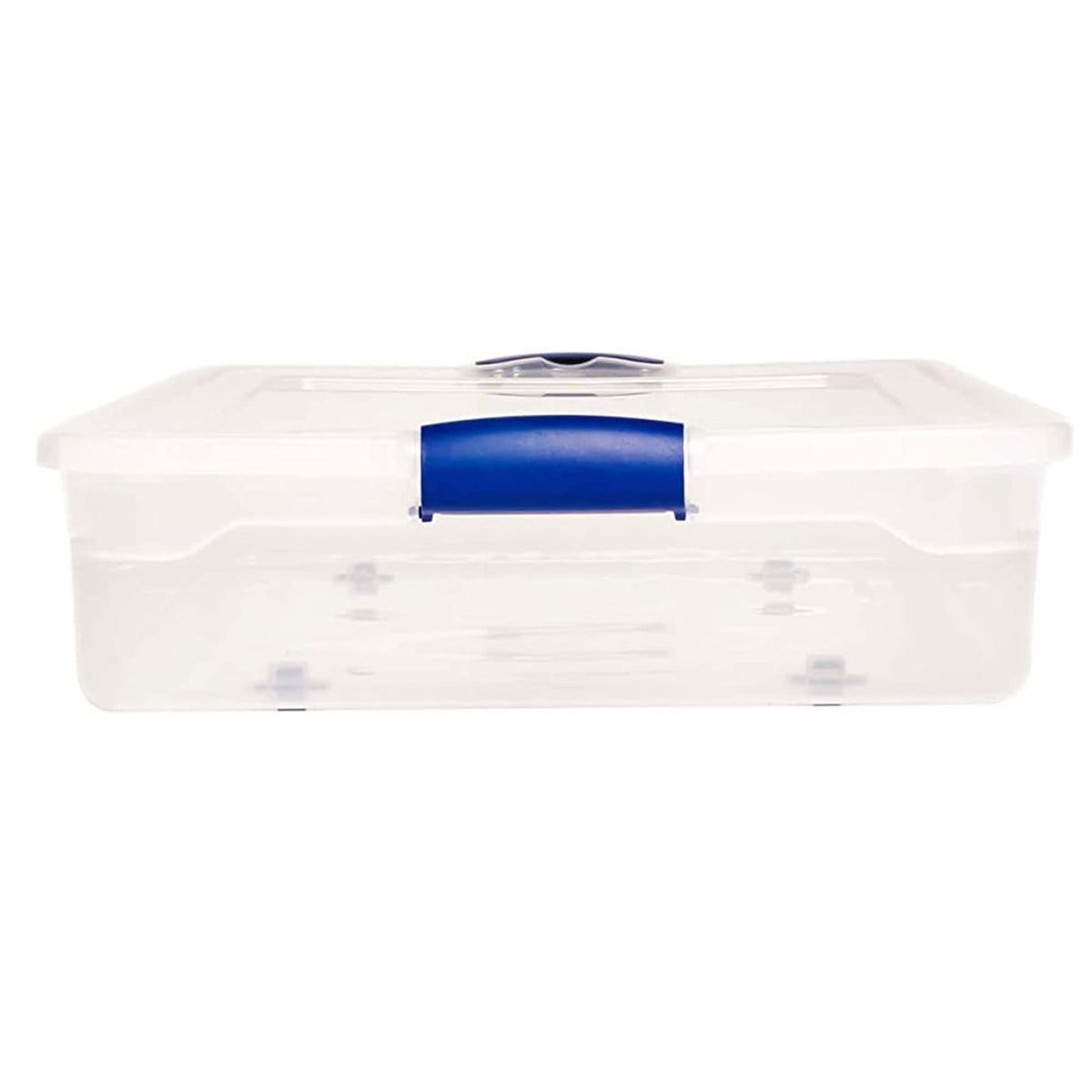 HOMZ transparent lid bin for under-bed organization and visibility