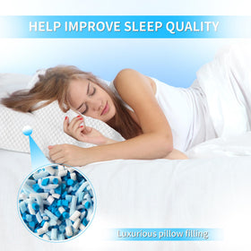 HONEHO cooling memory foam filler for pillows yields soft support with breathable feel.