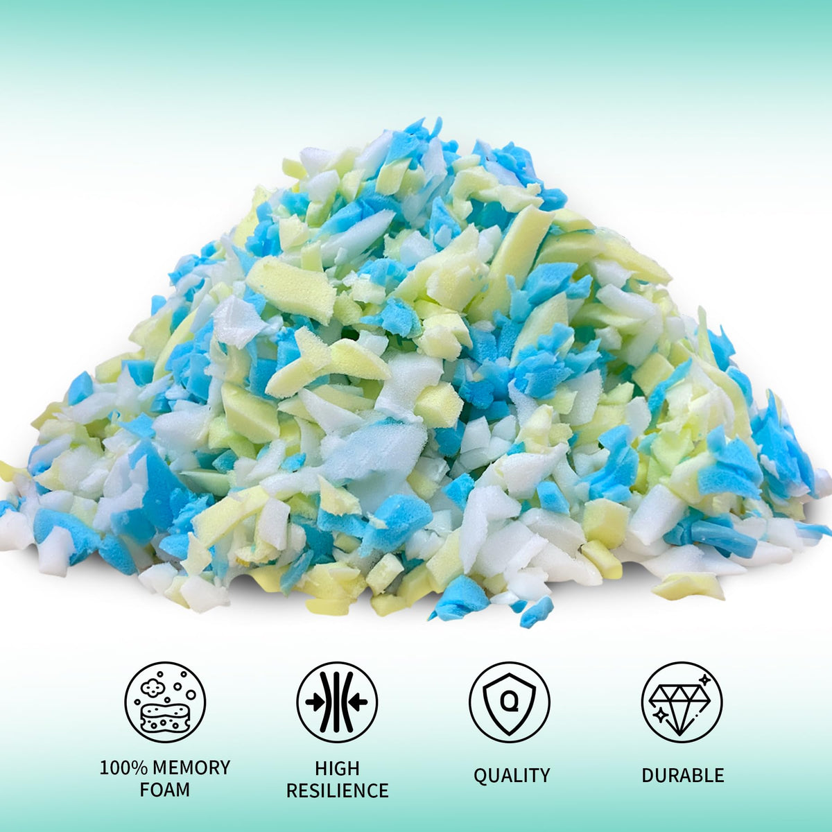 HONEHO DIY cushion filler uses shredded memory foam for personalized comfort.