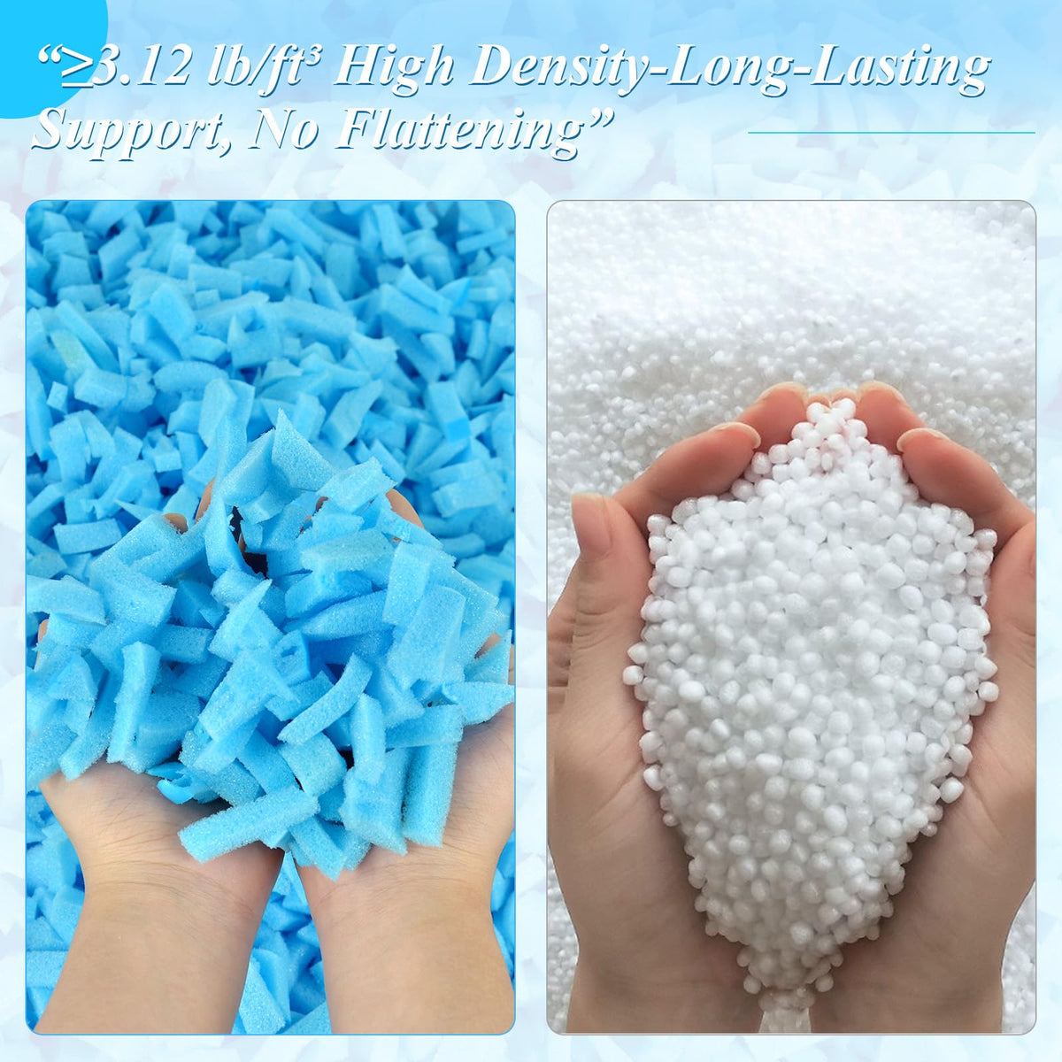 HONEHO gel shredded memory foam refill for bean bags delivers quiet comfort.