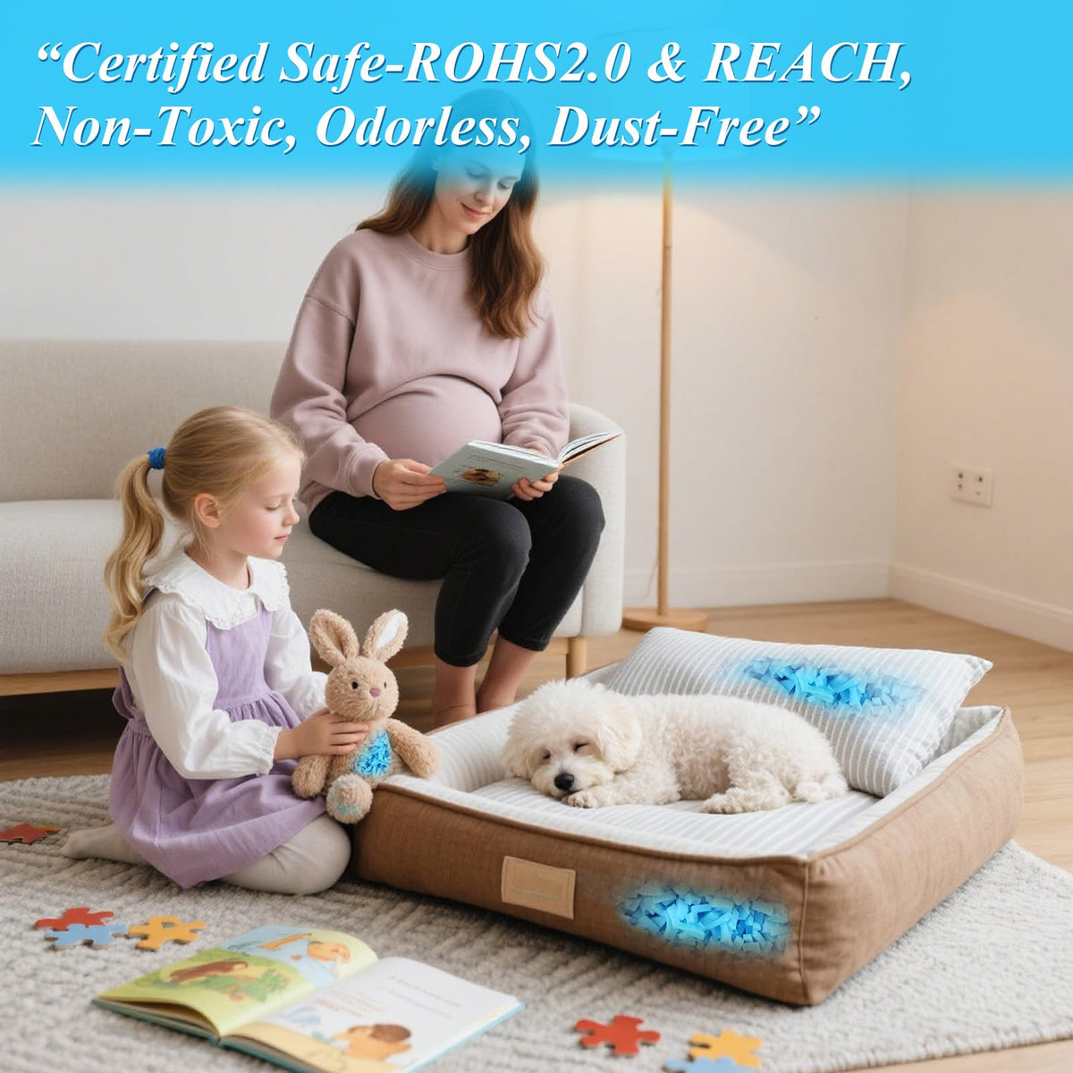 HONEHO high density foam refill preserves cushion shape and longevity.