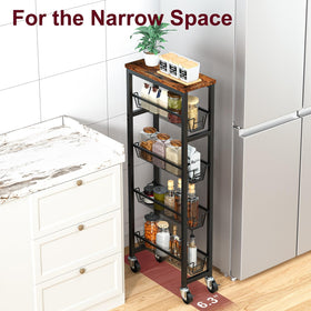 Honest Outfitters slim storage cart dimensions fit narrow corners in homes.