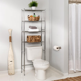 Honey-Can-Do 4-tier rack maximizes vertical space for towels and toiletries