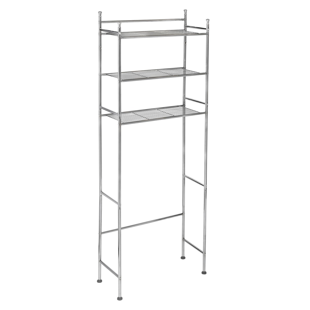 Honey-Can-Do chrome finish frame withstands humidity in bathrooms