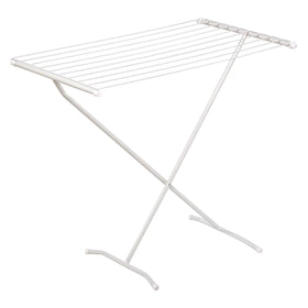 Honey-Can-Do collapsible drying rack with X-frame for space-saving laundry.