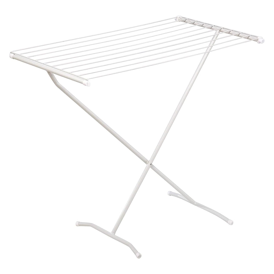 Honey-Can-Do collapsible drying rack with X-frame for space-saving laundry.