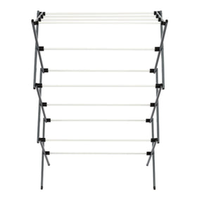 Honey-Can-Do deluxe rack close-up highlighting rust-resistant steel finish