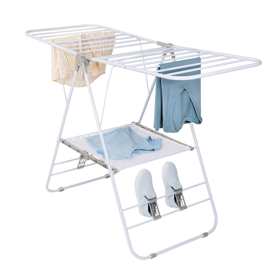 Honey-Can-Do heavy-duty rack top view for space-saving drying