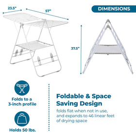 Honey-Can-Do indoor outdoor use rack dries clothes on balcony or laundry room
