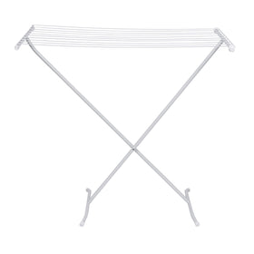 Honey-Can-Do indoor-outdoor-use rack supports year-round laundry.
