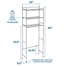 Honey-Can-Do adjustable over-toilet organizer saves space