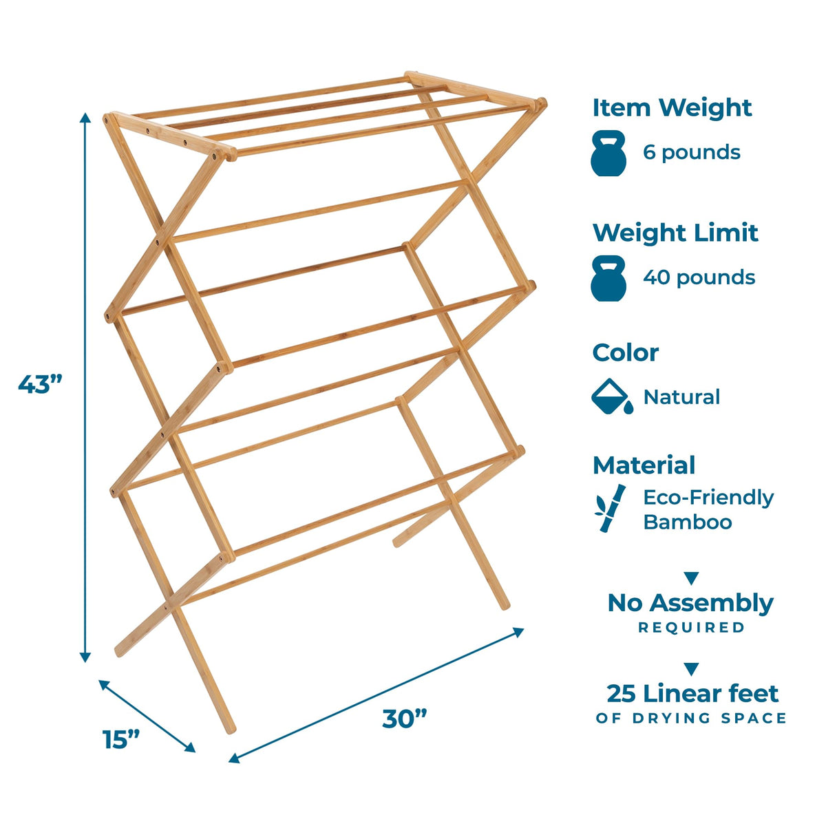 Honey-Can-Do portable laundry rack easy to set up and collapse