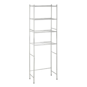 Honey-Can-Do over-the-toilet shelf in chrome finish for clutter-free bathroom storage