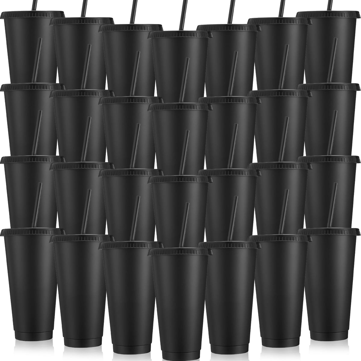 Honeydak 30-pack tumbler with straw and lid in black, ideal for gifts.