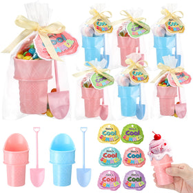 Honeydak ice cream bowls in dual colors for coordinated party favors