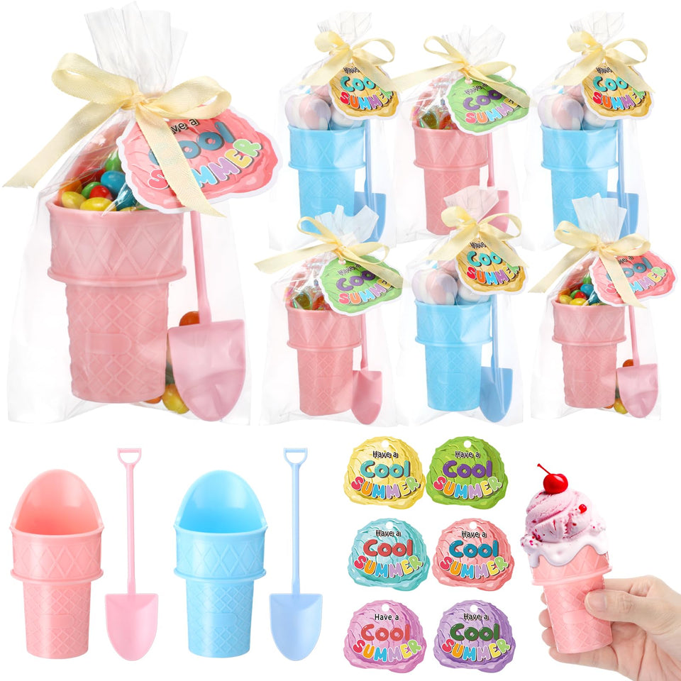Honeydak ice cream bowls in dual colors for coordinated party favors