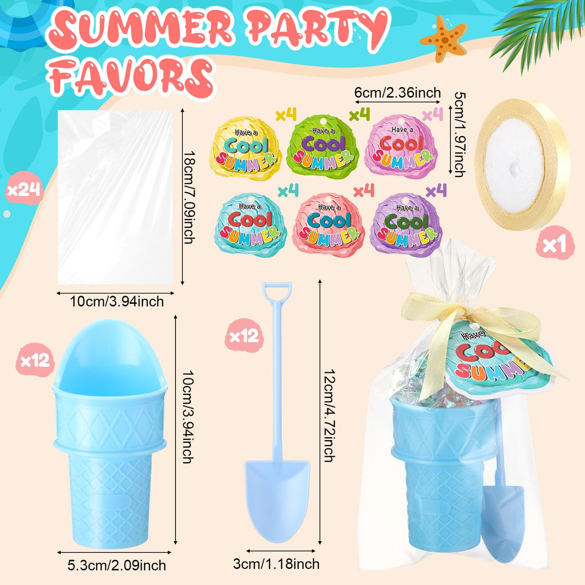 Honeydak ice cream spoons included for easy serving at summer parties