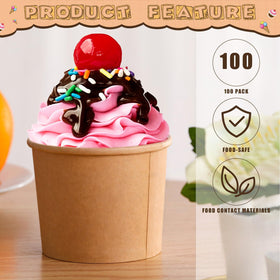 Honeydak paper dessert cups odorless and safe for serving desserts