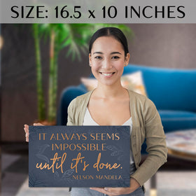 HoneyKICK gallery-wrapped Mandela canvas enhances professional or personal spaces.